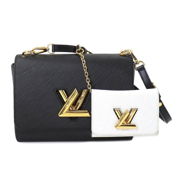 LOUIS VUITTON Handbags - Louis Vuitton Epi Twist MM Chain Shoulder Bag Leather Noir Blanc M55683